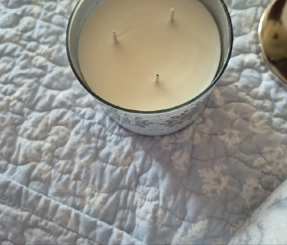 Elegant White Candle with Silver Lid